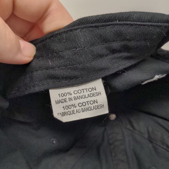 First Harvest Mens Slideback Hat Black Adjustable Embroidered Logo - Picture 11 of 11